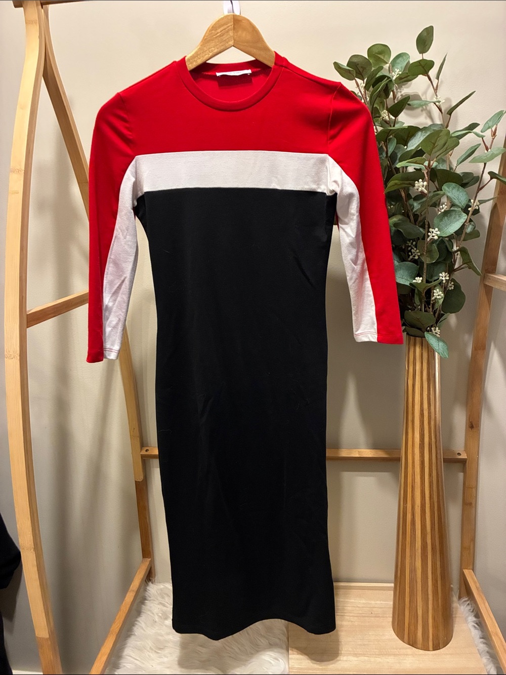 Vintage Zara Trafaluc Red Crew Neck Top a134